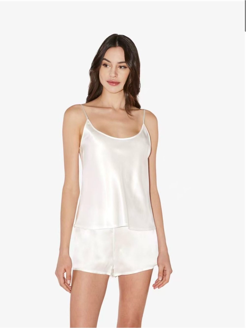 La Perla Ivory Silk Camisole Top and Sleep Shorts